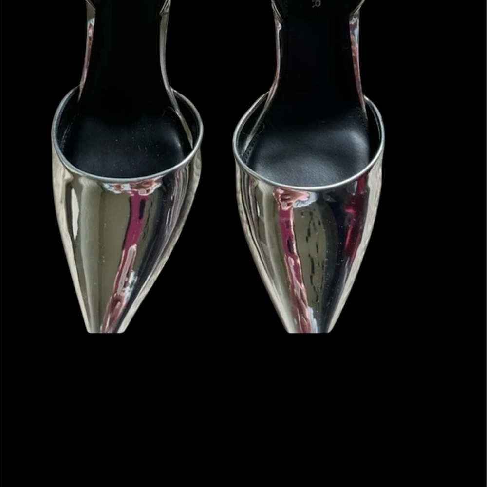 Marc Fisher Metallic Silver Heels